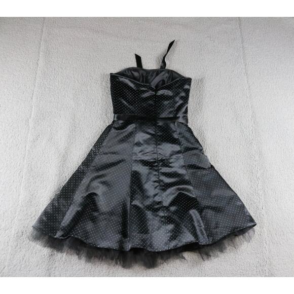 Vintage Jessica McClintock Dress Womens Xs Small Polka Dot Strapless Tule - Picture 2 of 7